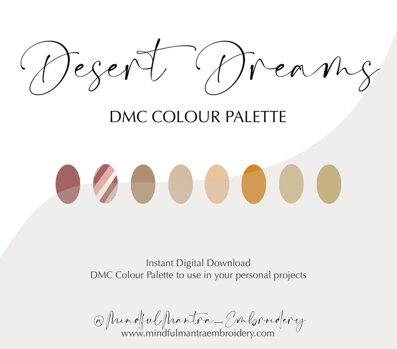 Desert Dreams DMC Colour Palette || Digital Download