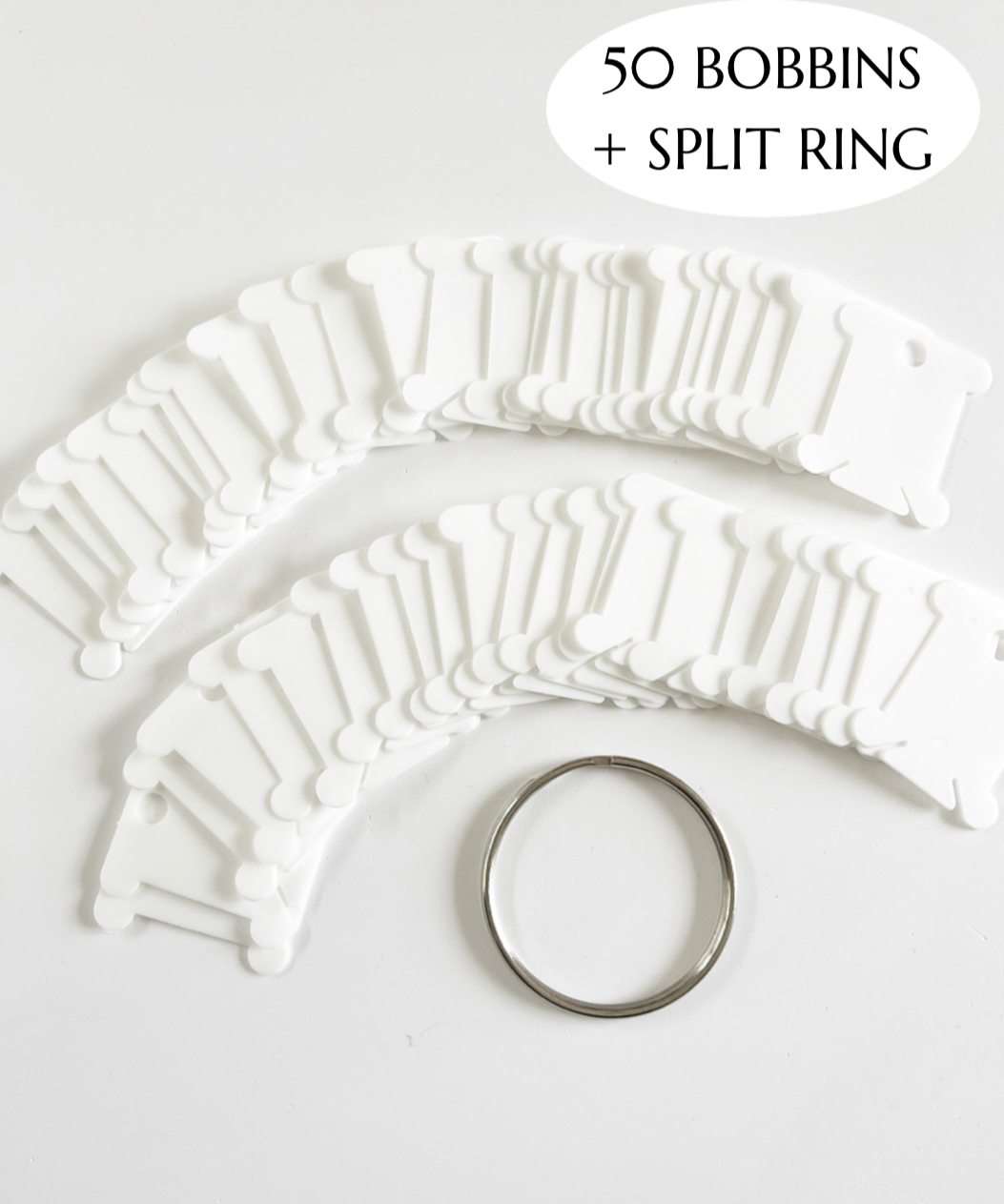Plastic Thread Bobbins and Split Ring