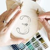 Floral Numbers Embroidery Patterns and Phrase Pack