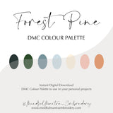 Forest Pine DMC Colour Palette || Digital Download