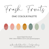 Fresh Fruits DMC Colour Palette || Digital Download