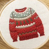 Christmas Jumper Embroidery Pattern with Instructions || Digital Download