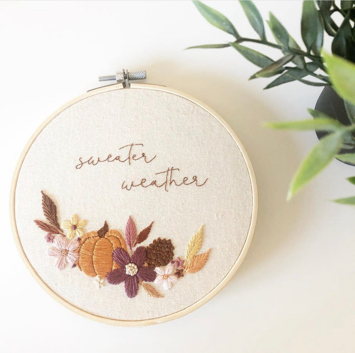 Sweater Weather Embroidery Pattern || Digital Download