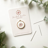 Magnetic Needle Minder - Floral Embroidery Hoop