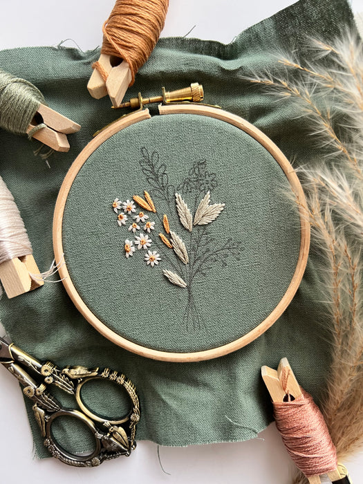 Summer Harvest Embroidery Kit with Instructions