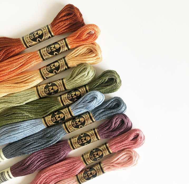 Beginner Thread Pack - 10 Skeins DMC Stranded Embroidery Thread