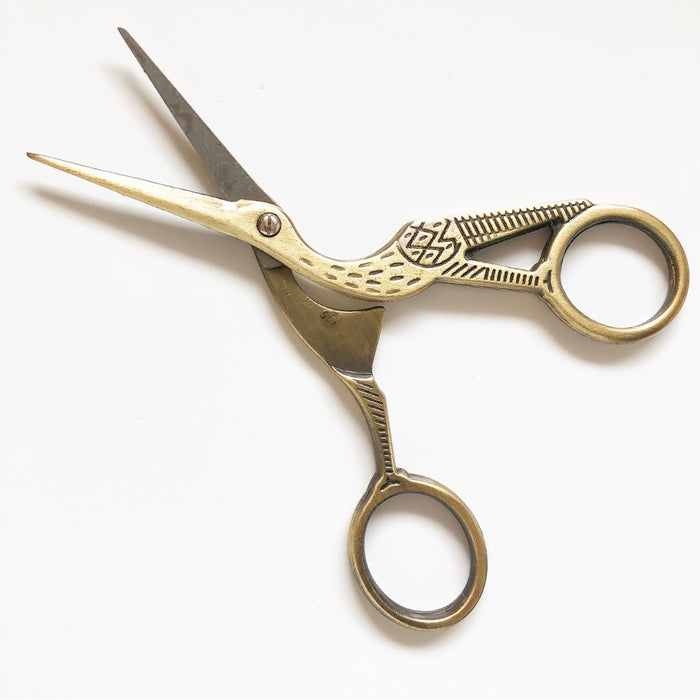 Stork Scissors - Bronze