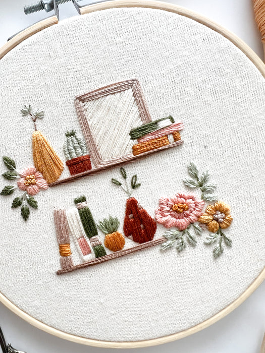 Boho Shelf Embroidery Pattern with Instructions || Digital Download