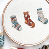 Knitted Socks Embroidery Pattern with Instructions || Digital Download