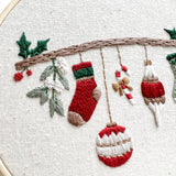 Deck the Halls Embroidery Pattern with Instructions || Digital Download