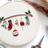 Deck the Halls Embroidery Pattern with Instructions || Digital Download