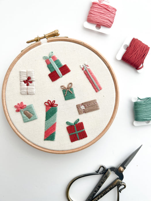 Scattered Presents Embroidery Pattern with Instructions || Digital Download