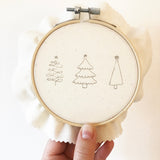 O'Christmas Tree Embroidery Pattern with YouTube Tutorial || Digital Download
