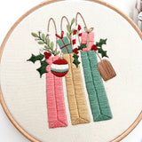 Christmas Shopping Embroidery Pattern with Instructions || Digital Download