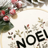 NOEL Embroidery Pattern with YouTube Tutorial || Digital Download