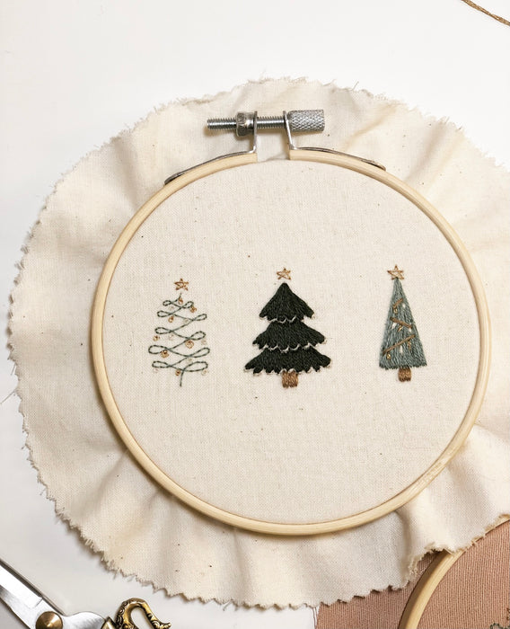 O'Christmas Tree Embroidery Pattern with YouTube Tutorial || Digital Download