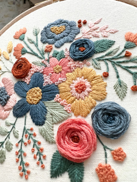 Blooming Beauty Embroidery Kit with Instructions