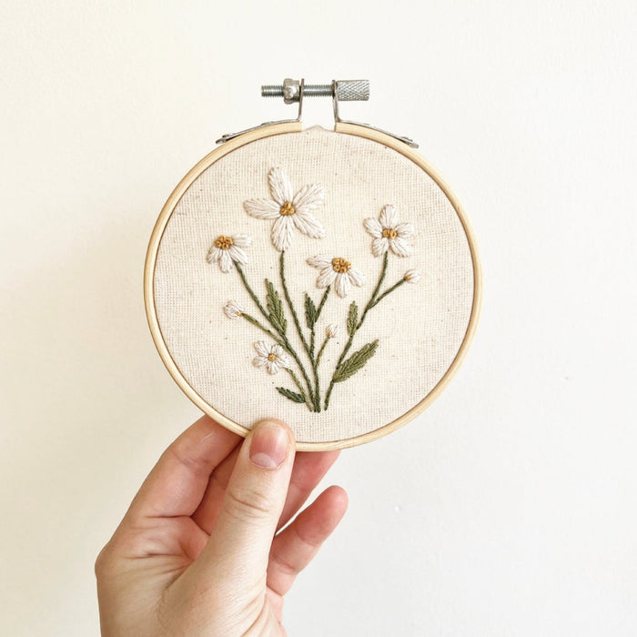 Wild Daisy Embroidery Pattern with Instructions || Digital Download