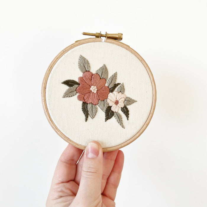 Whimsical Floral Embroidery Kit