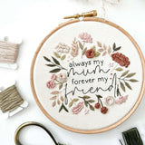 Always My Mum Embroidery Pattern