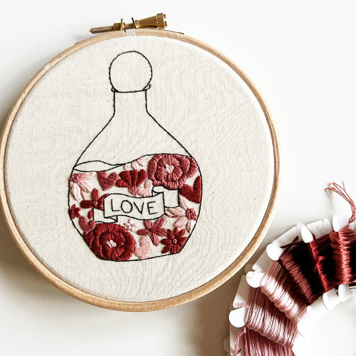 Love Potion Embroidery Pattern with Instructions || Digital Download
