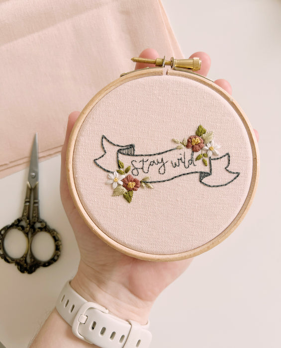Stay Wild Embroidery Pattern with Instructions || Digital Download
