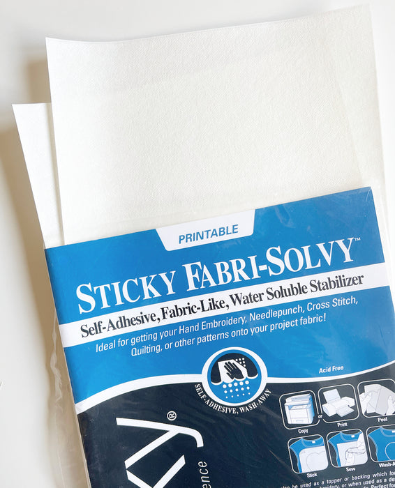 Sulky Fabri-Solvy Sticky Paper - Pack of 2 or 12 Sheets