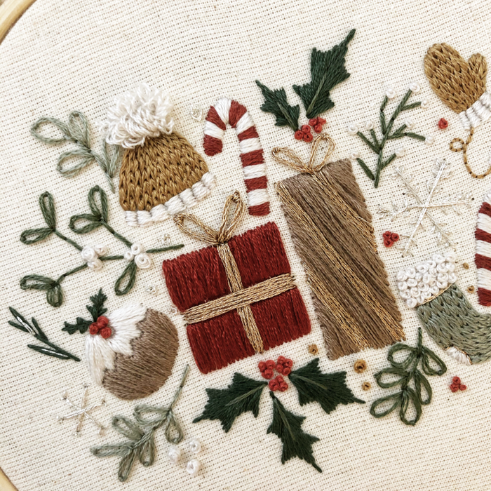 Christmas Falls Embroidery Pattern with Instructions || Digital Download