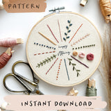 Learn-to-Stitch Embroidery Pattern with Instructions || Digital Download