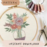 May Flowers Embroidery Pattern with Instructions || Digital Download