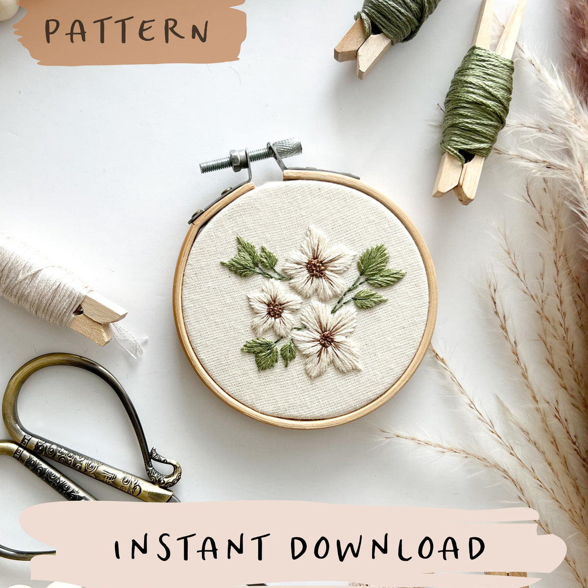 Stick and Stitch Embroidery Patterns Stick on Floral -  Israel