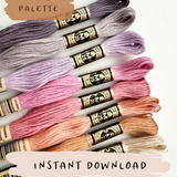 Soft Lilacs DMC Colour Palette || Digital Download