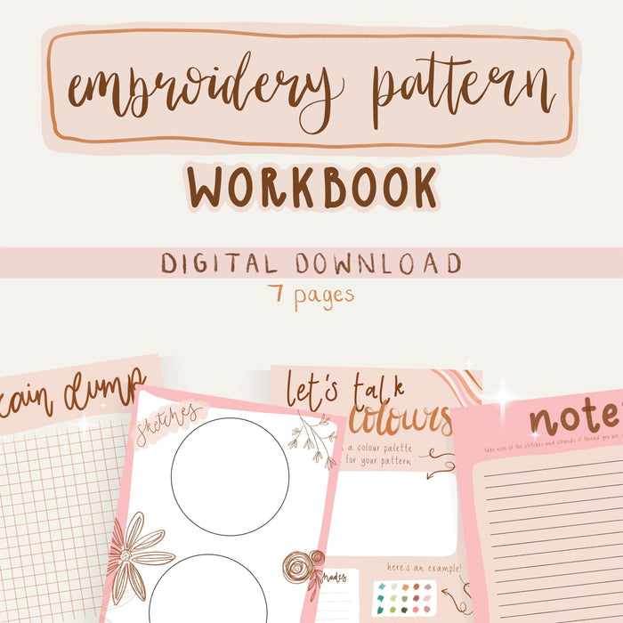 Embroidery Pattern Workbook || Digital Download