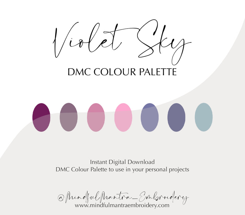Violet Sky DMC Colour Palette || Digital Download