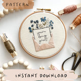 You're Doing Great Embroidery Pattern with Instructions || Digital Download