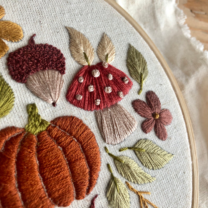 Pumpkin Falls Embroidery Pattern with Instructions || Digital Download
