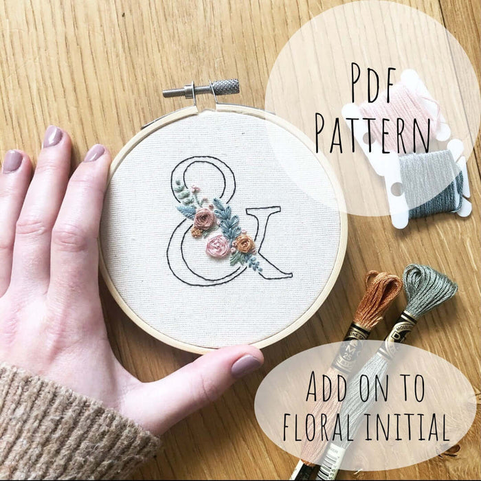 Whimsical Floral Embroidery Pattern with Instructions