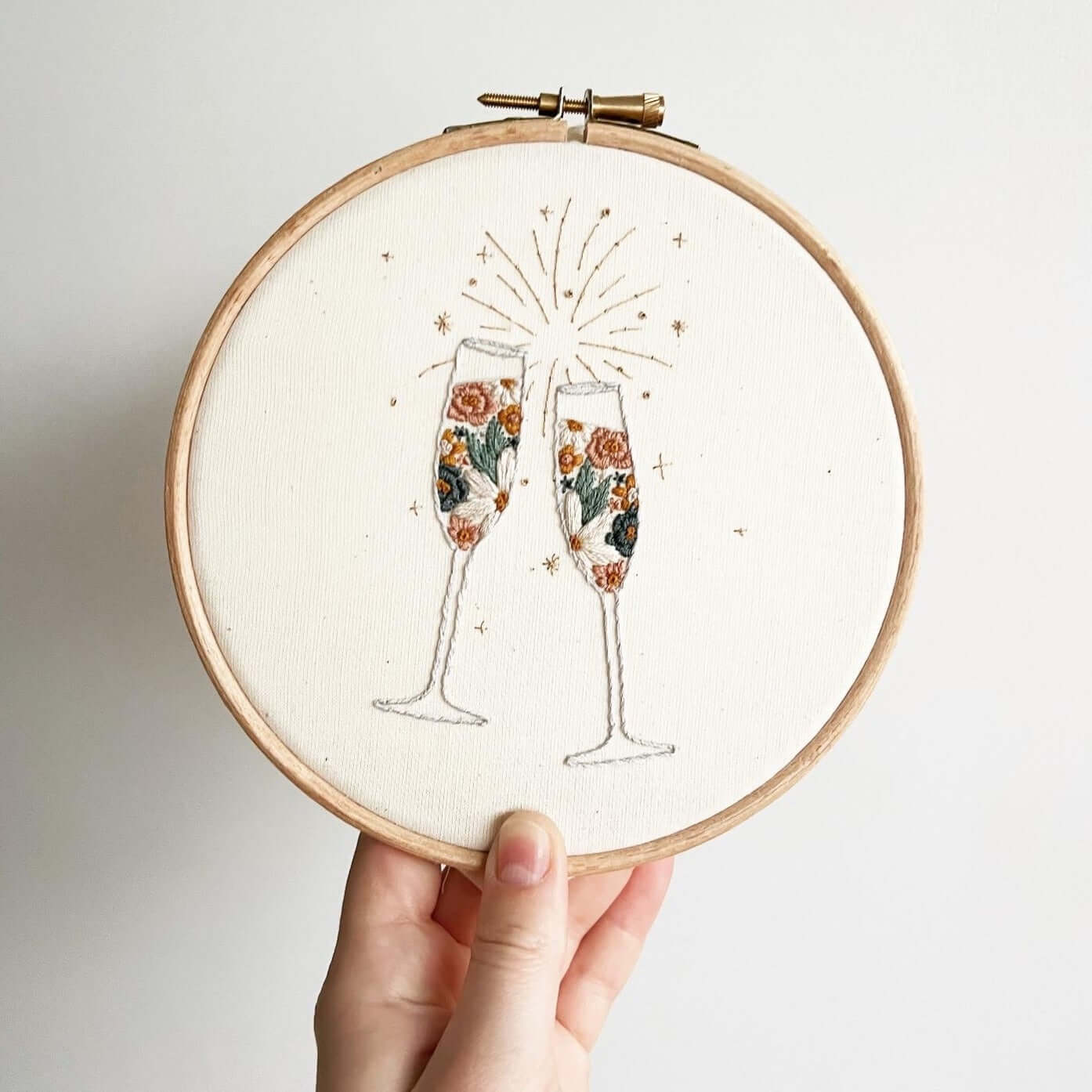 Fizz Pattern Fizz and Florals Embroidery Pattern with Instructions
