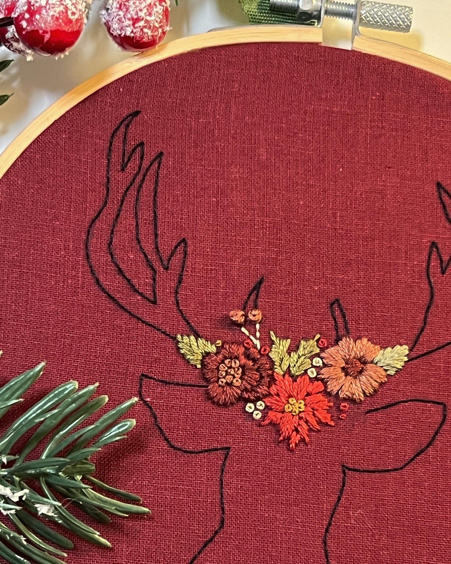 Stag Pattern Stag Embroidery Pattern with Instructions | Digital Download