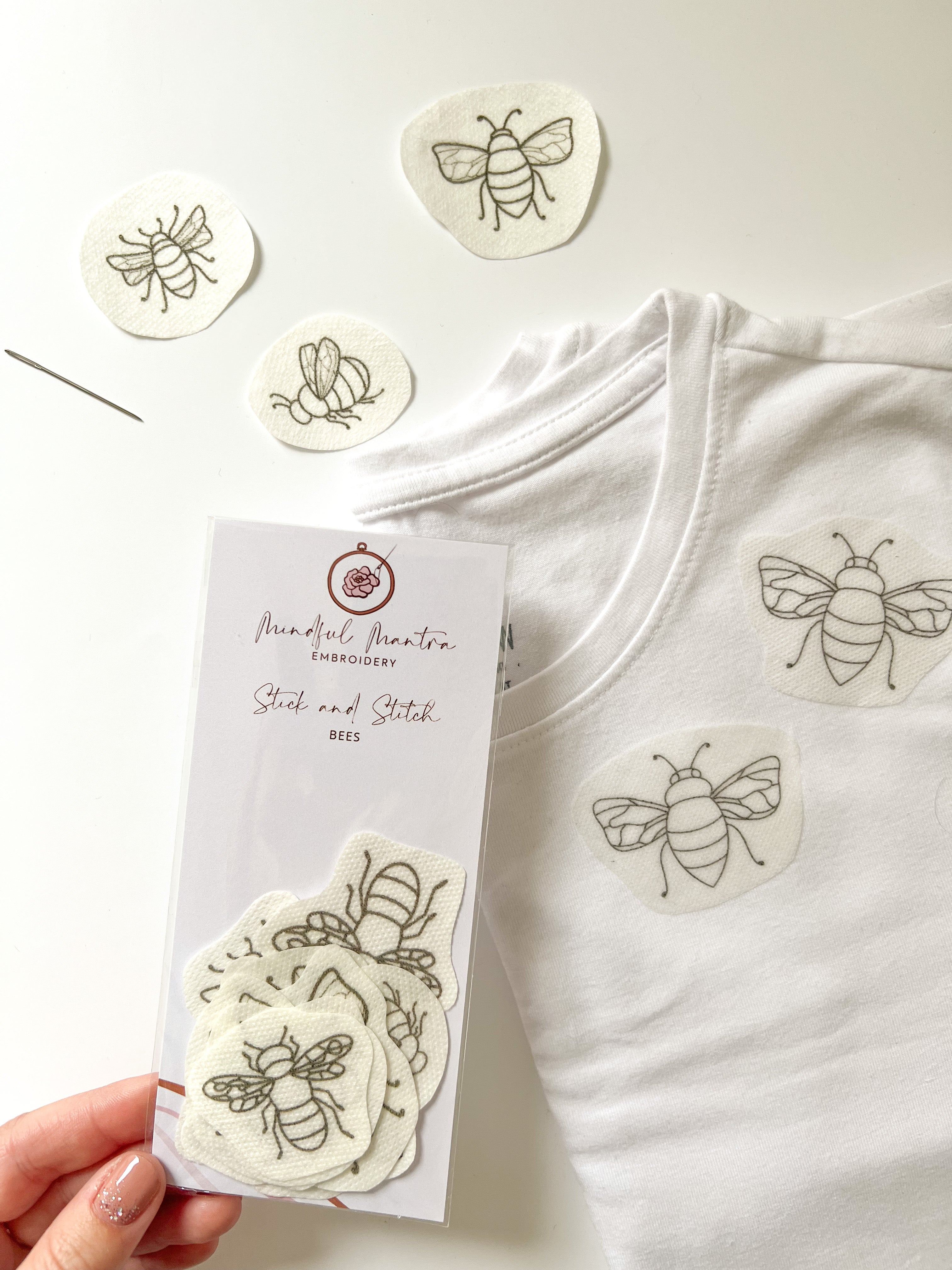 Stick and Stitch Embroidery Patterns || Bees