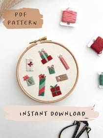 An Instant download scattered presents embroidery pattern