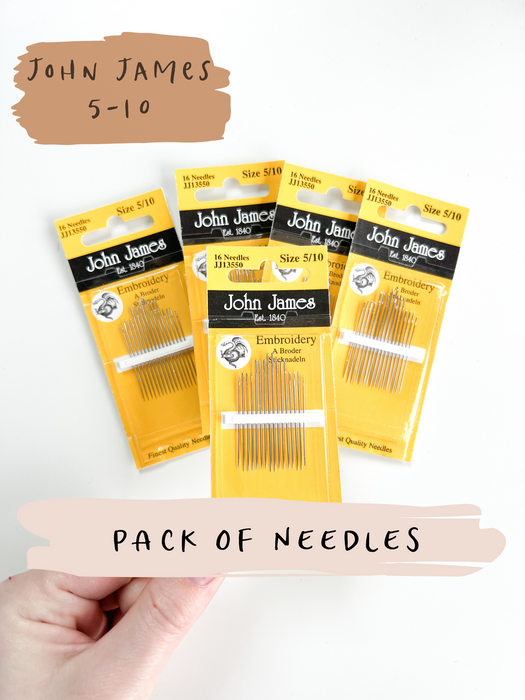 John James Embroidery Needles - Size 5-10– Mindful Mantra Embroidery